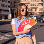Vejár „I'm hot“ s farebným prechodom